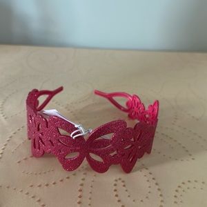 Sparkly Pink Butterfly Headband